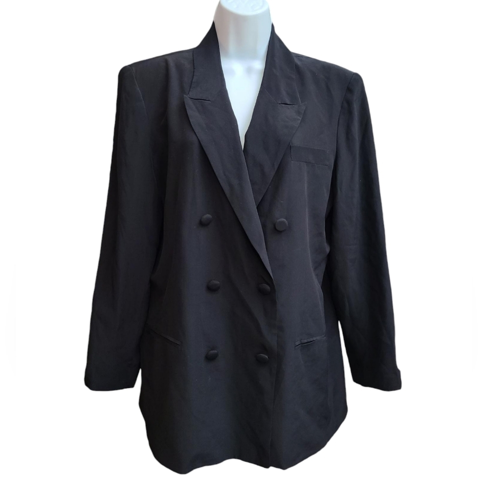 STEPHANIE ANDREWS 100% silk Jacket double breasted 14p